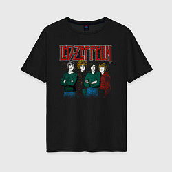 Футболка оверсайз женская Led Zeppelin винтаж, цвет: черный