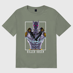 Футболка оверсайз женская Killer Queen anime, цвет: авокадо