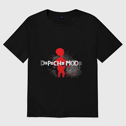 Футболка оверсайз женская Depeche Mode angel, цвет: черный