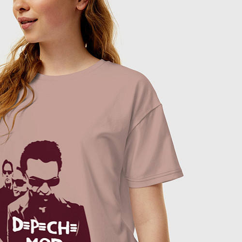 Женская футболка оверсайз DM portrait / Пыльно-розовый – фото 3