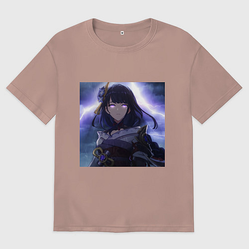 Женская футболка оверсайз Raiden love / Пыльно-розовый – фото 1