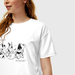 Футболка оверсайз женская Rabbits designers, цвет: белый — фото 2
