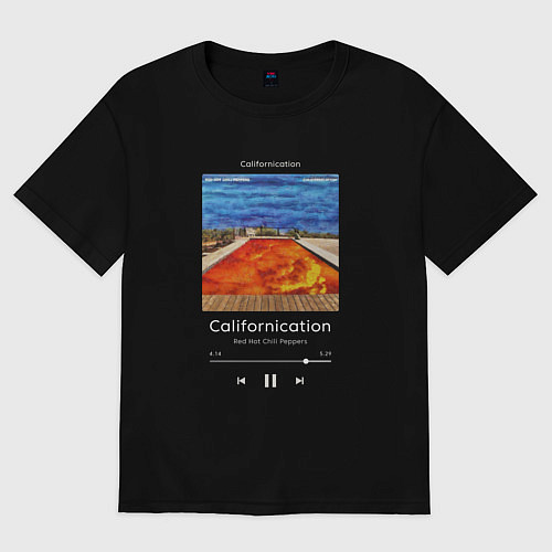 Женская футболка оверсайз Red Hot Chili Peppers Californication / Черный – фото 1