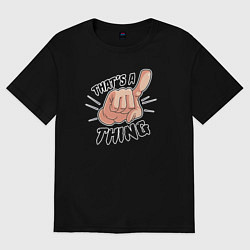 Футболка оверсайз женская Thing, цвет: черный