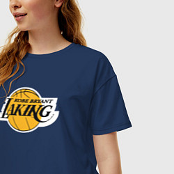 Футболка оверсайз женская Kobe Bryant laking, цвет: тёмно-синий — фото 2