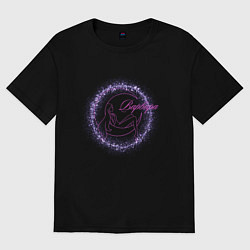 Футболка оверсайз женская Варвара, цвет: черный