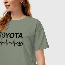 Футболка оверсайз женская Любимая Тойота, цвет: авокадо — фото 2