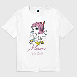 Футболка оверсайз женская Marina - pulp fiction, цвет: белый