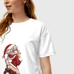 Футболка оверсайз женская Хвостик, цвет: белый — фото 2