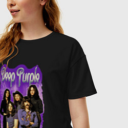 Футболка оверсайз женская Deep Purple rock, цвет: черный — фото 2
