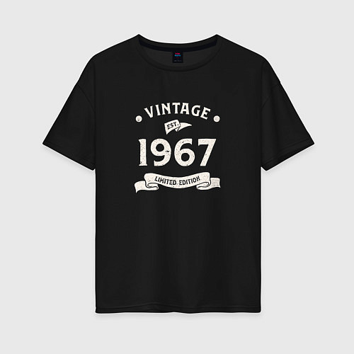 Женская футболка оверсайз Винтаж 1967, ограниченный выпуск / Черный – фото 1