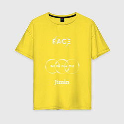 Футболка оверсайз женская JIMIN FACE Set Me Free, цвет: желтый