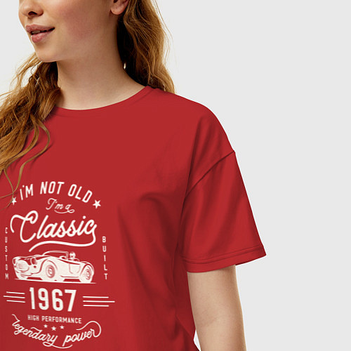 Женская футболка оверсайз Я классический 1967 / Красный – фото 3