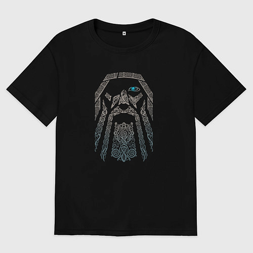 Женская футболка оверсайз Глаз старца / Черный – фото 1