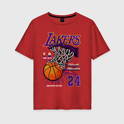 Футболка оверсайз женская LA Lakers Kobe, цвет: красный