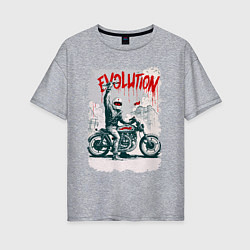 Женская футболка оверсайз Evolution - motorcycle