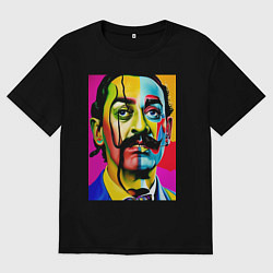 Футболка оверсайз женская Salvador Dali, цвет: черный