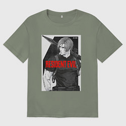 Футболка оверсайз женская Леон с базукой - Resident, цвет: авокадо