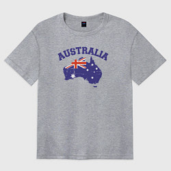Футболка оверсайз женская Australia, цвет: меланж