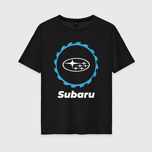 Женская футболка оверсайз Subaru в стиле Top Gear / Черный – фото 1