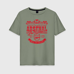 Футболка оверсайз женская Arsenal 1886, цвет: авокадо