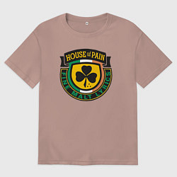 Футболка оверсайз женская House of pain, цвет: пыльно-розовый