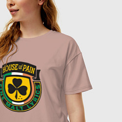Футболка оверсайз женская House of pain, цвет: пыльно-розовый — фото 2