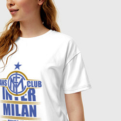 Футболка оверсайз женская Inter Milan fans club, цвет: белый — фото 2
