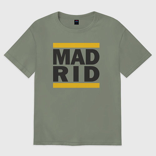 Женская футболка оверсайз Run Real Madrid / Авокадо – фото 1