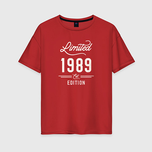Женская футболка оверсайз 1989 ограниченный выпуск / Красный – фото 1