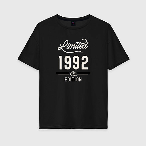 Женская футболка оверсайз 1992 ограниченный выпуск / Черный – фото 1