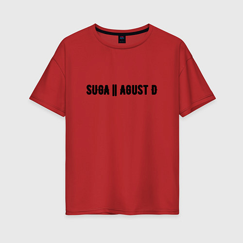 Женская футболка оверсайз SUGA Agust D / Красный – фото 1