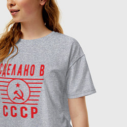 Футболка оверсайз женская В СССР, цвет: меланж — фото 2