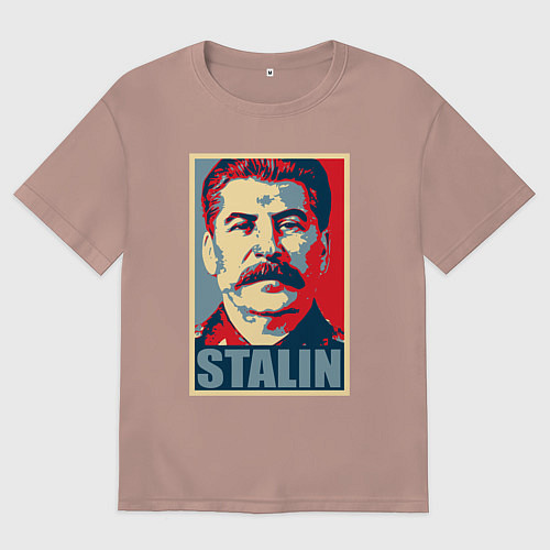 Женская футболка оверсайз Stalin USSR / Пыльно-розовый – фото 1