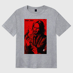 Футболка оверсайз женская John Wick Baba Yaga art, цвет: меланж