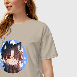 Футболка оверсайз женская Blade Honkai star rail, цвет: миндальный — фото 2