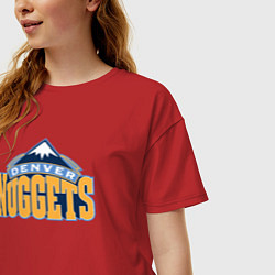 Футболка оверсайз женская Denver Nuggets, цвет: красный — фото 2