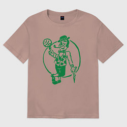 Футболка оверсайз женская Celtics man, цвет: пыльно-розовый