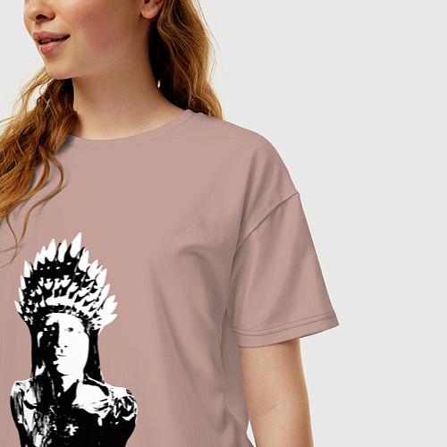 Женская футболка оверсайз Наш Шаман / Пыльно-розовый – фото 3