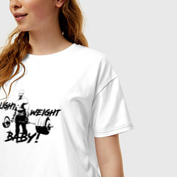 Футболка оверсайз женская Light baby weight, цвет: белый — фото 2