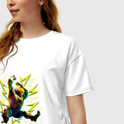 Футболка оверсайз женская Street Fighter 6 Blanka, цвет: белый — фото 2