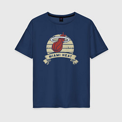 Женская футболка оверсайз Heat logo