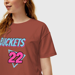 Футболка оверсайз женская Buckets 22, цвет: кирпичный — фото 2