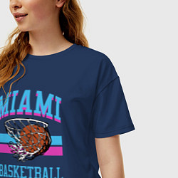 Футболка оверсайз женская Basket Miami, цвет: тёмно-синий — фото 2