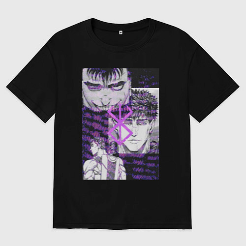 Женская футболка оверсайз Берсерк Гатс / Черный – фото 1