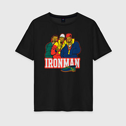 Футболка оверсайз женская Ironman, цвет: черный