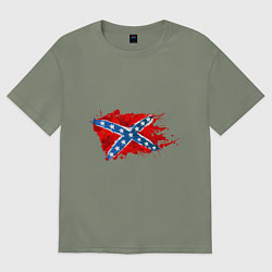 Футболка оверсайз женская Конфедерация брызги, цвет: авокадо