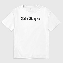 Футболка оверсайз женская Calm dangers black 2 side, цвет: белый