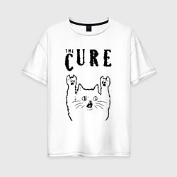 Женская футболка оверсайз The Cure - rock cat