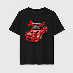 Женская футболка оверсайз Lancer Evolution 8